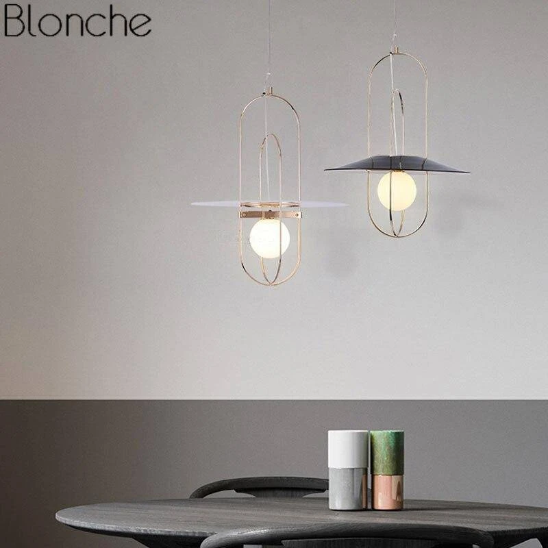 Suspension Design LED Avec Anneaux En Métal Et Verre Nordic 4 Suspension Design LED Avec Anneaux En Métal Et Verre Nordic – Image 2
