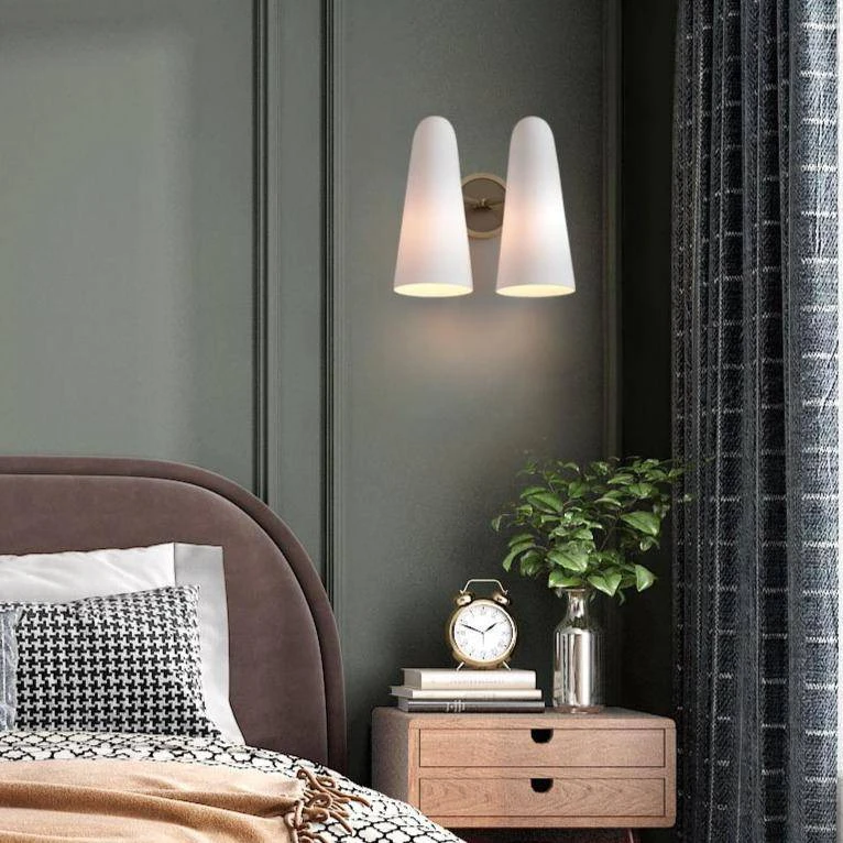 Applique Murale Design à LED Avec Abat-jour Conique Arrondi Coffee 4 Applique Murale Design à LED Avec Abat-jour Conique Arrondi Coffee – Image 2