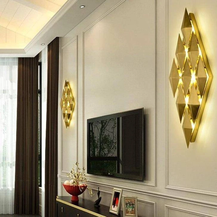 Applique Murale Design LED Avec Plusieurs Losanges En Métal 7 Applique Murale Design LED Avec Plusieurs Losanges En Métal – Image 5
