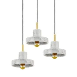 Suspension Design LED Avec Abat-jour Arrondi En Marbre Blanc Et Doré -Lumeers Boutique product image 1634372443 279329dd 5c6c 4686 8f0a 4413de30de42