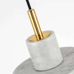 Suspension Design LED Avec Abat-jour Arrondi En Marbre Blanc Et Doré -Lumeers Boutique product image 1634372451 240be686 49b6 4958 9a68 1d2834fb26b1