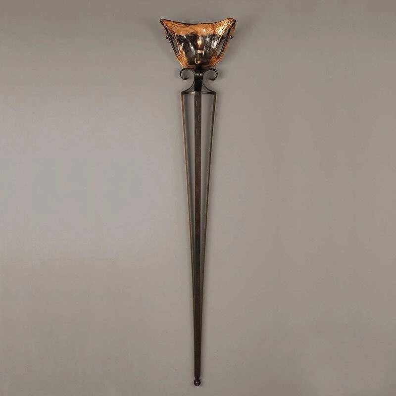 Applique Murale Retro LED En Métal Et Abat-jour En Verre 4 Applique Murale Retro LED En Métal Et Abat-jour En Verre – Image 2