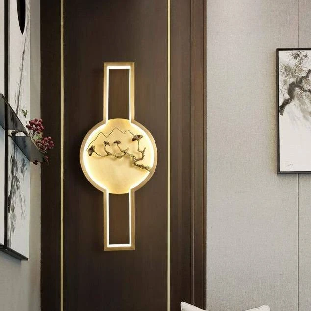 Applique Murale LED Avec Cercle Design Style Japonais 5 Applique Murale LED Avec Cercle Design Style Japonais – Image 3