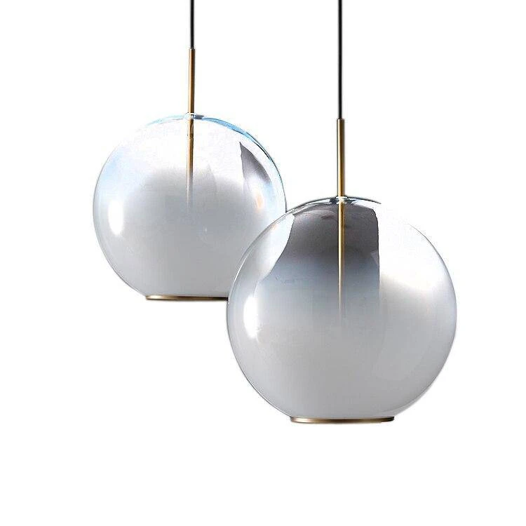 Suspension Moderne LED En Boule De Verre Blanc Nordic 5 Suspension Moderne LED En Boule De Verre Blanc Nordic – Image 3