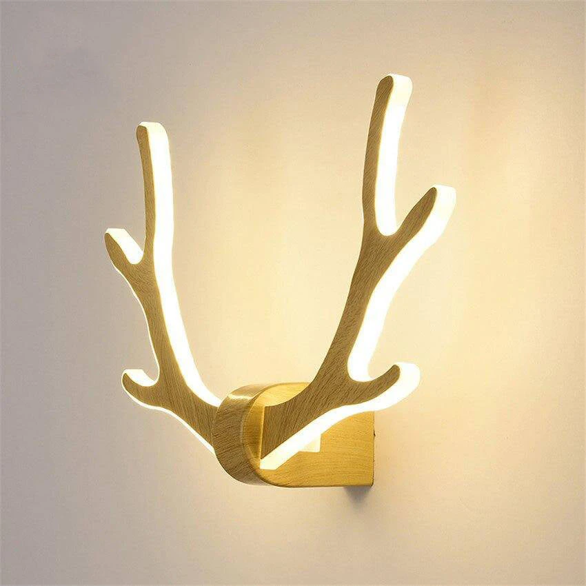 Applique Design LED En Bois à Forme De Cornes De Cerf 6 Applique Design LED En Bois à Forme De Cornes De Cerf – Image 4