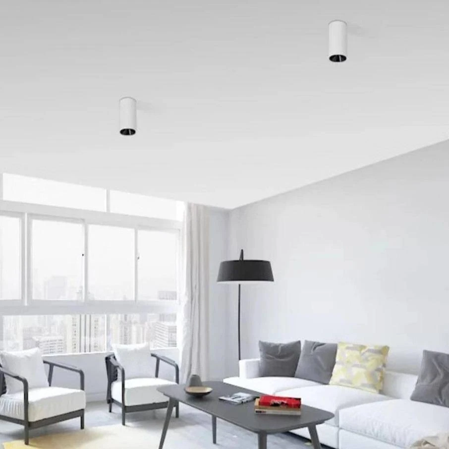 Spot En Cylindre Moderne à LED Noir Ou Blanc 7 Spot En Cylindre Moderne à LED Noir Ou Blanc – Image 5