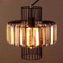 Suspension Retro LED Avec Abat-jour En Métal Et Verre Cristal -Lumeers Boutique product image 1643619355 3e460913 32a3 48c4 9f30 d66ac940d737