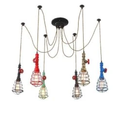 Lustre Industriel LED Avec Plusieurs Abat-jours Cage En Métal Coloré 29 Lustre Industriel LED Avec Plusieurs Abat-jours Cage En Métal Coloré -Lumeers Boutique product image 1643622205 33aab517 d8ea 4c0d b3be 56296eacc7d7