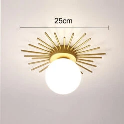 Plafonnier Moderne LED Avec Soleil Métallique Et Globe Sana -Lumeers Boutique product image 1656281873