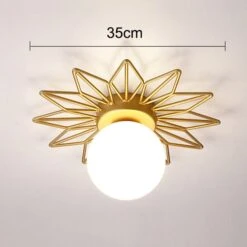 Plafonnier Moderne LED Avec Soleil Métallique Et Globe Sana -Lumeers Boutique product image 1656281878