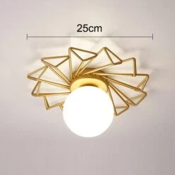 Plafonnier Moderne LED Avec Soleil Métallique Et Globe Sana -Lumeers Boutique product image 1656281879