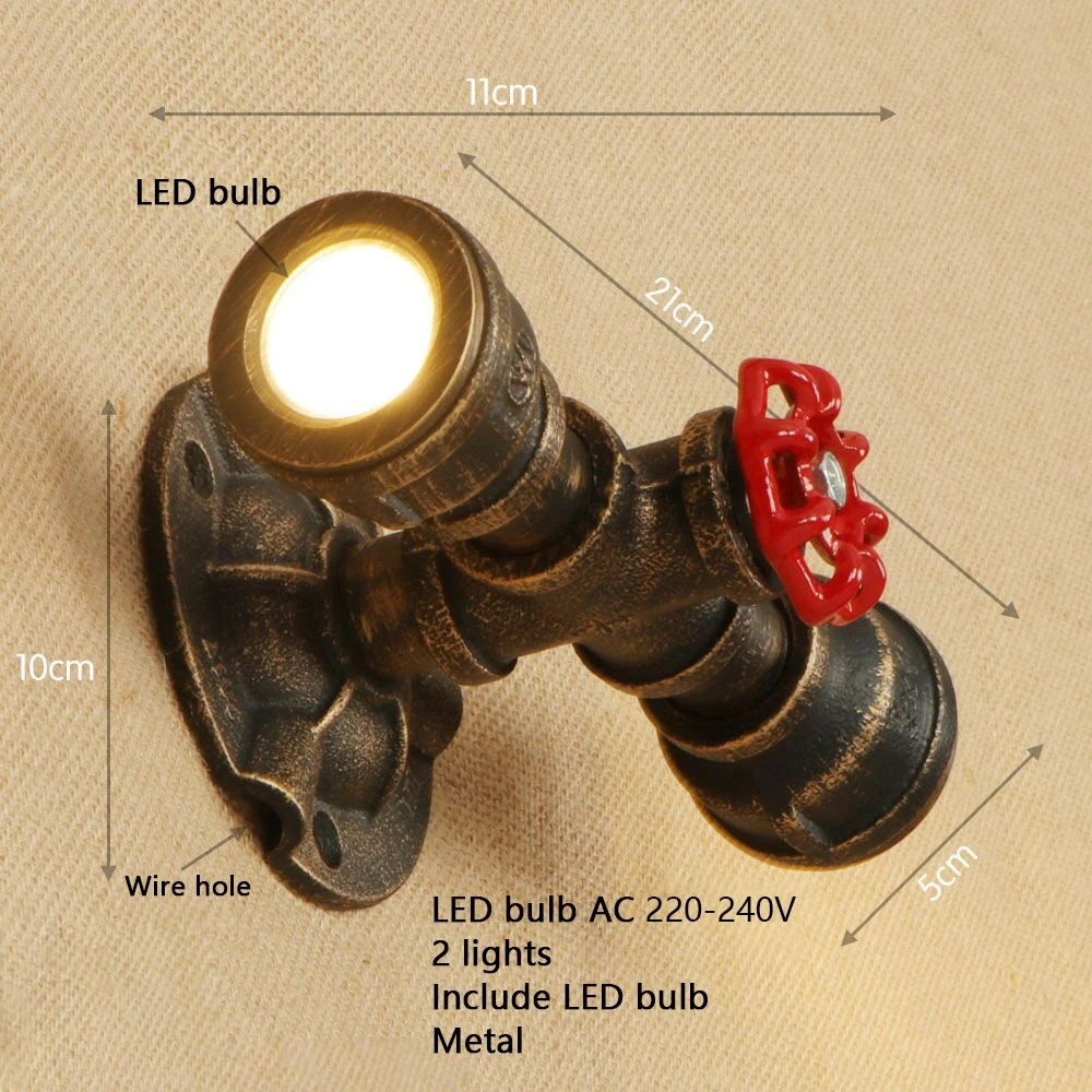 Applique Murale Retro LED Style Tuyau Métallique Tino 16 Applique Murale Retro LED Style Tuyau Métallique Tino – Image 14