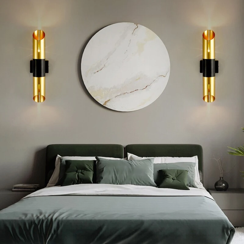 Applique Murale à LED Cylindrique Doré Vera 4 Applique Murale à LED Cylindrique Doré Vera – Image 2