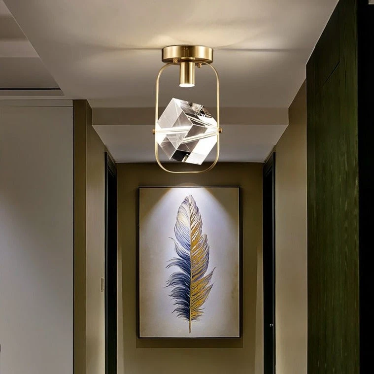 Plafonnier Moderne LED Avec Cristal Carré Sollya 5 Plafonnier Moderne LED Avec Cristal Carré Sollya – Image 3