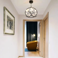 Lustre Moderne Avec Arbre Et Oiseaux Dans Anneau Rhym -Lumeers Boutique product image 1722242926