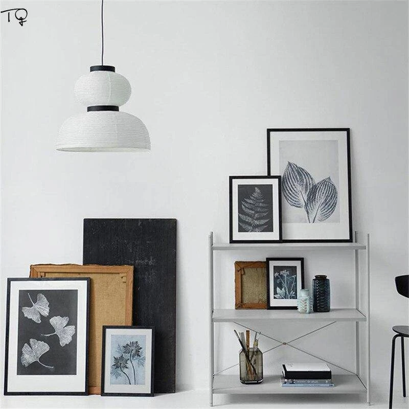 Suspension Rétro LED En Papier De Riz Blanc Style Danish 7 Suspension Rétro LED En Papier De Riz Blanc Style Danish – Image 5