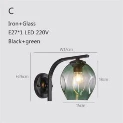 Applique Murale Design à LED Métal Avec Abat-jour En Verre Soufflé Loft -Lumeers Boutique product image 1730498102 ed3e417c 9817 44ed a211 a8cce6f1fcb1