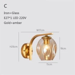 Applique Murale Design à LED Métal Avec Abat-jour En Verre Soufflé Loft -Lumeers Boutique product image 1730498103 a51b1e0a fc52 45e7 a726 753fb3c8e98a