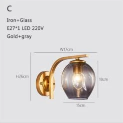 Applique Murale Design à LED Métal Avec Abat-jour En Verre Soufflé Loft -Lumeers Boutique product image 1730498104 df3e6d0d 5ec4 4ad7 a9b0 f7a578f18f59