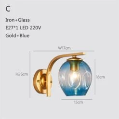 Applique Murale Design à LED Métal Avec Abat-jour En Verre Soufflé Loft -Lumeers Boutique product image 1730498106 86bd1eef 13e7 4c68 8bf8 5740ac151411