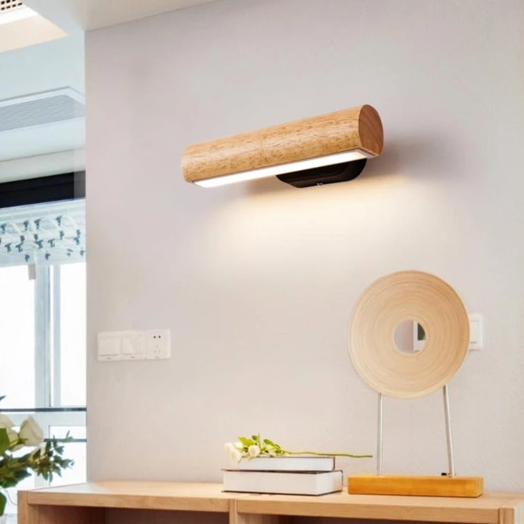 Applique Murale Scandinave En Forme De Buche En Bois Dania 6 Applique Murale Scandinave En Forme De Buche En Bois Dania – Image 4