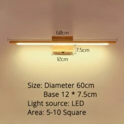 Applique Murale Scandinave LED En Bois Pour Mirroir Aroa -Lumeers Boutique product image 1750554897