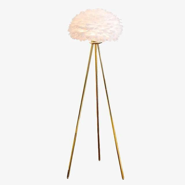 Lampadaire Design LED Avec Abat-jour à Plumes Style Romance 3 Lampadaire Design LED Avec Abat-jour à Plumes Style Romance