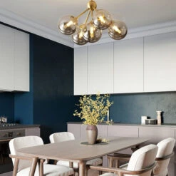 Lustre Moderne LED Base En Métal Avec Des Globes En Verre Yue 12 Lustre Moderne LED Base En Métal Avec Des Globes En Verre Yue -Lumeers Boutique product image 1771632227