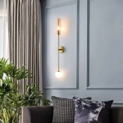 Applique Murale Design à LED Dorée Avec Tige Doré Et Verre Nordic -Lumeers Boutique product image 1784811888 c4231d29 066a 4097 9952 56210bdbe8a0