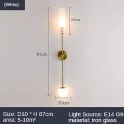 Applique Murale Design à LED Dorée Avec Tige Doré Et Verre Nordic -Lumeers Boutique product image 1784811910 b283e36d 2e67 4664 bc78 7f1e166d4d4f