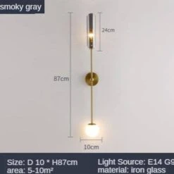 Applique Murale Design à LED Dorée Avec Tige Doré Et Verre Nordic -Lumeers Boutique product image 1784811911 55b21059 5f99 453c 883d 66482c6d06e8