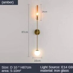 Applique Murale Design à LED Dorée Avec Tige Doré Et Verre Nordic -Lumeers Boutique product image 1784811912 aac8afc5 1167 4eb6 a89c 89875d1bbb8a