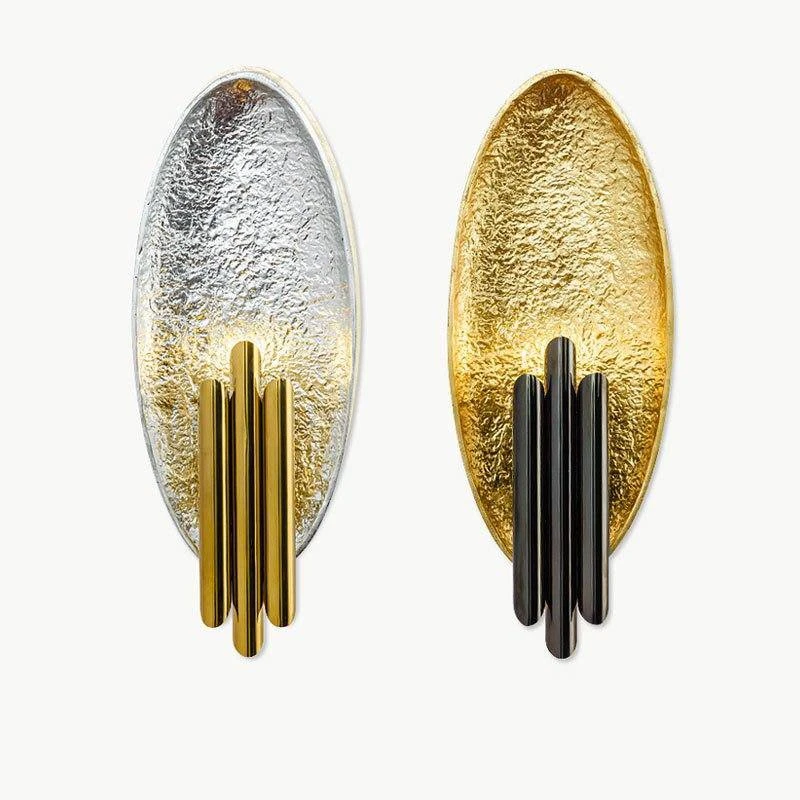 Applique Murale Design à LED Avec Tuile En Métal Et Tube Doré 8 Applique Murale Design à LED Avec Tuile En Métal Et Tube Doré – Image 6