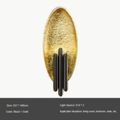 Applique Murale Design à LED Avec Tuile En Métal Et Tube Doré 16 Applique Murale Design à LED Avec Tuile En Métal Et Tube Doré -Lumeers Boutique product image 1784814442 92aa3b38 69d2 436d b5bf 27c6e3a568eb