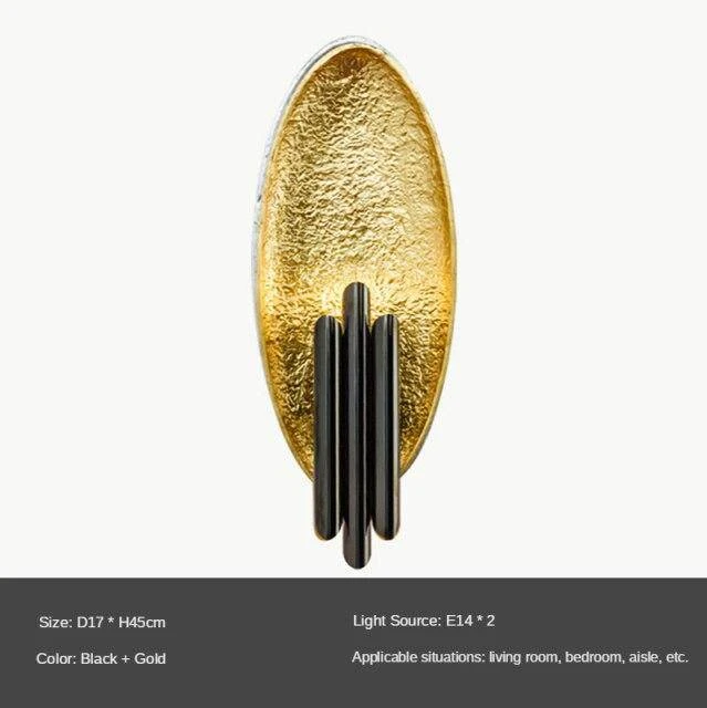 Applique Murale Design à LED Avec Tuile En Métal Et Tube Doré 9 Applique Murale Design à LED Avec Tuile En Métal Et Tube Doré – Image 7