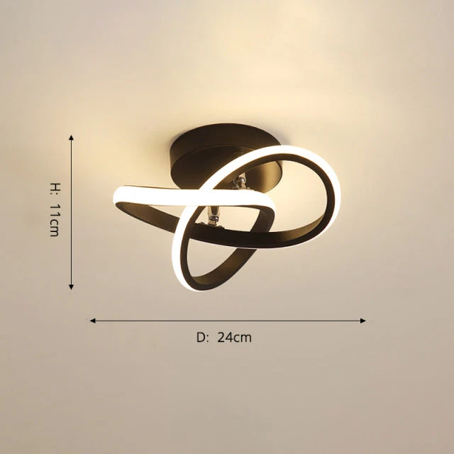 Plafonnier Moderne LED Avec Des Anneaux Croisés Donovan 7 Plafonnier Moderne LED Avec Des Anneaux Croisés Donovan – Image 5