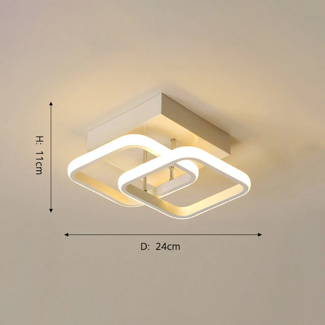 Plafonnier Moderne LED Avec Carrés Arrondis Croisés Doha 7 Plafonnier Moderne LED Avec Carrés Arrondis Croisés Doha – Image 5