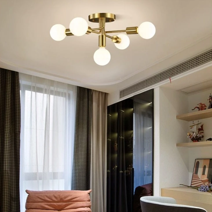 Plafonnier Moderne Avec 5 Bras Emmêlés En Métal Naiara 4 Plafonnier Moderne Avec 5 Bras Emmêlés En Métal Naiara – Image 2