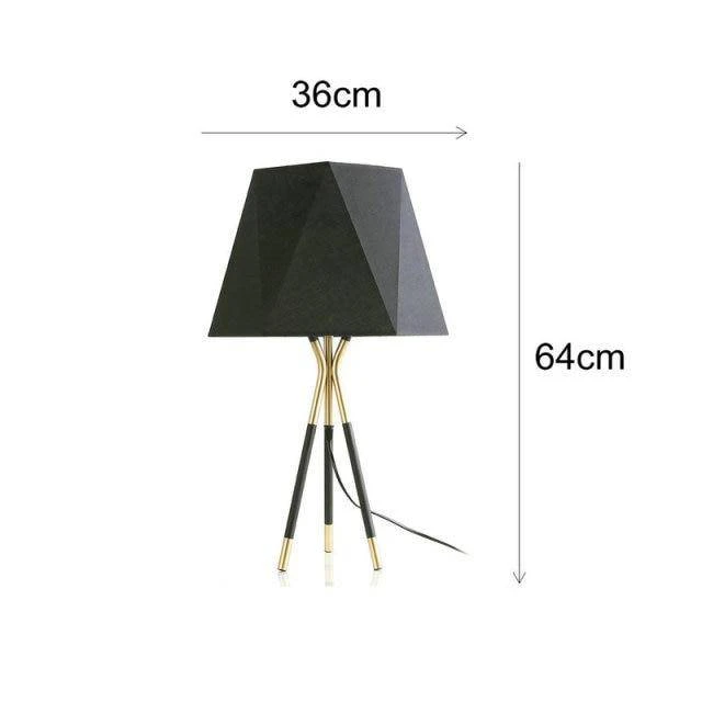 Lampe à Poser Design à LED En Métal Et Abat-jour Triangle Style Loft Omi 5 Lampe à Poser Design à LED En Métal Et Abat-jour Triangle Style Loft Omi – Image 3
