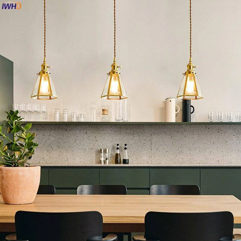 Suspension Rétro à LED Cage Dorée Et Verre Vintage 4 Suspension Rétro à LED Cage Dorée Et Verre Vintage – Image 2