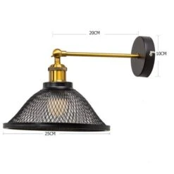 Applique Murale Design à LED Avec Abat-jour Cage En Métal Noir Rétro 11 Applique Murale Design à LED Avec Abat-jour Cage En Métal Noir Rétro -Lumeers Boutique product image 1839225827 a7d0d2a0 521d 45a0 b21c d4f84211caa2