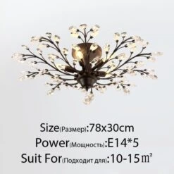 Plafonnier En Cristal En Forme De Branches Avec Fleurs 10 Plafonnier En Cristal En Forme De Branches Avec Fleurs -Lumeers Boutique product image 1888245209