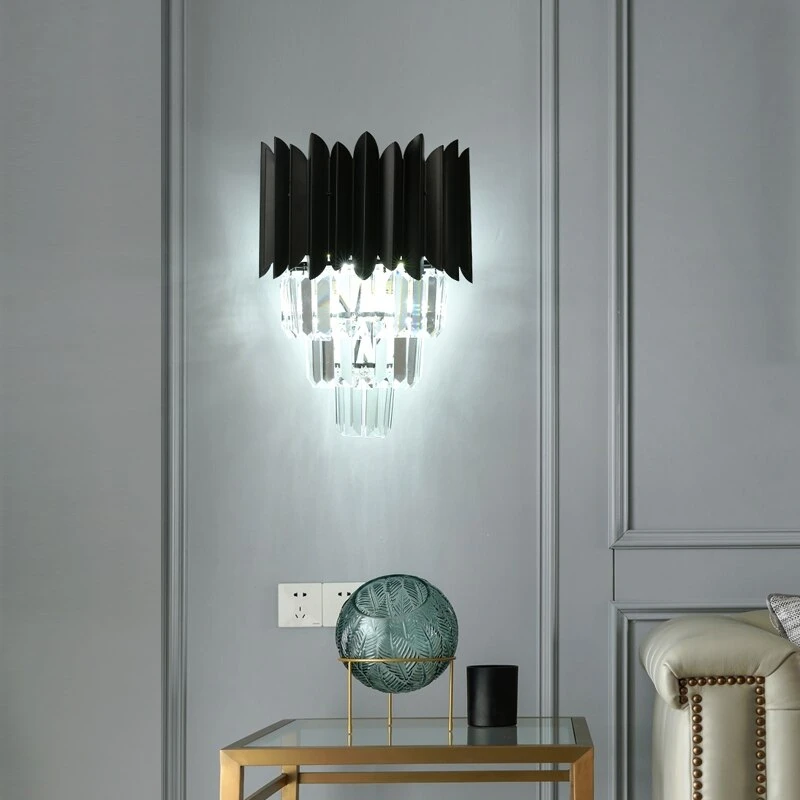 Applique Murale Moderne Avec 4 Niveaux De Cristaux Luxury Etto 7 Applique Murale Moderne Avec 4 Niveaux De Cristaux Luxury Etto – Image 5