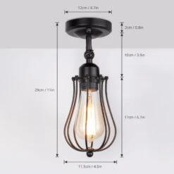 Applique Murale Vintage à Cage En Métal Esdrou 9 Applique Murale Vintage à Cage En Métal Esdrou -Lumeers Boutique product image 1891451634