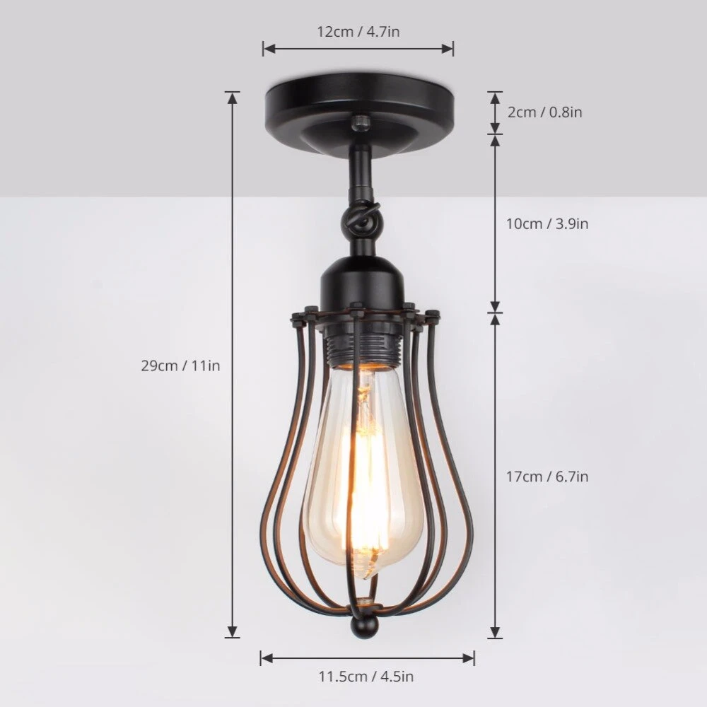 Applique Murale Vintage à Cage En Métal Esdrou 6 Applique Murale Vintage à Cage En Métal Esdrou – Image 4