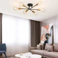 Plafonnier Design LED Avec 6 Lampes Entrecroisées En Métal Eugie -Lumeers Boutique product image 1891453978