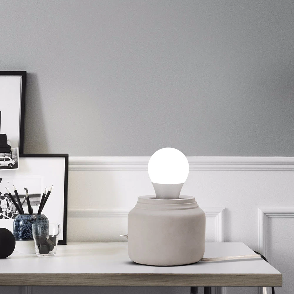 Lampe à Poser Rétro En Ciment Gris Lino 4 Lampe à Poser Rétro En Ciment Gris Lino – Image 2