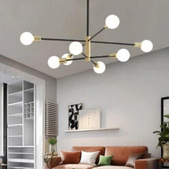 Lustre Moderne En Métal Noir Et Doré Style Constellation Aries -Lumeers Boutique product image 1904390475