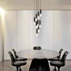 Suspension Design LED Cylindrique En Métal Et En Verre Luisa 18 Suspension Design LED Cylindrique En Métal Et En Verre Luisa -Lumeers Boutique product image 1909731309