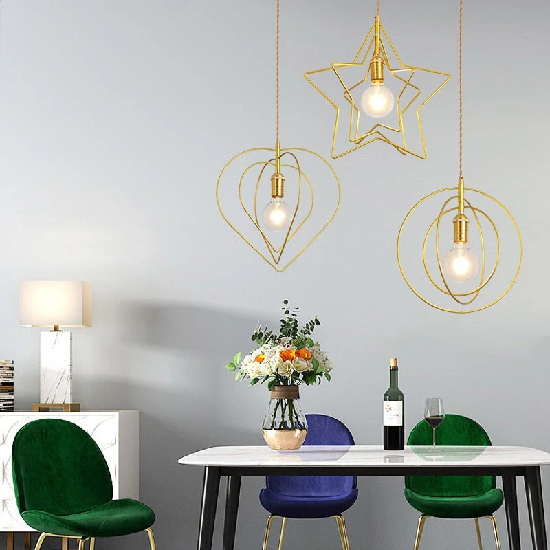 Lustre Moderne LED Avec Plusieurs Formes Géometriques Yria 4 Lustre Moderne LED Avec Plusieurs Formes Géometriques Yria – Image 2